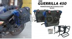 Fit For Royal Enfield Guerrilla 450 Canvas Pannier Bags With Mounting - SPAREZO